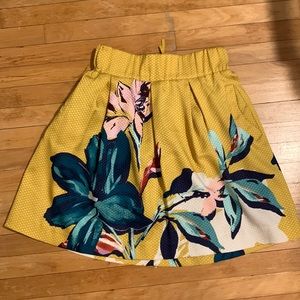 Size 6 floral Maeve for Anthropologie flower print skirt